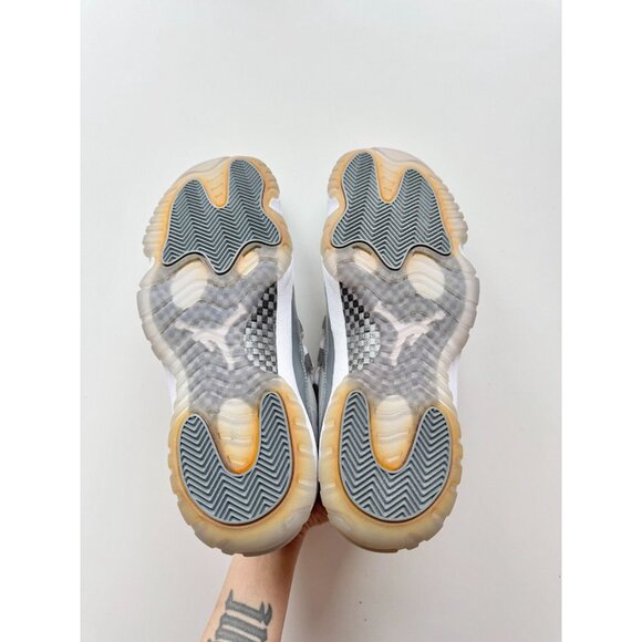 NIB 2010 NIKE Air Jordan 11 Retro Cool Grey Leather Lace Up Sneakers, Size 11 - Picture 11 of 16